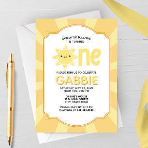 Invitation Notre petite fête d'anniversaire de un an pour not
