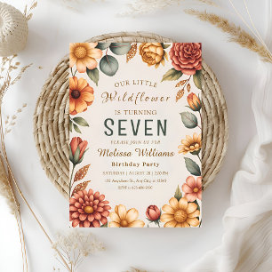 Invitation Notre petite fête d'anniversaire de Wildflower