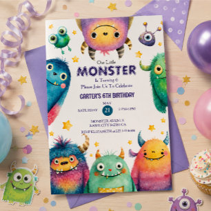Invitation Notre petite fête d'anniversaire fantaisiste pour