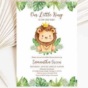 Invitation Notre petite fête de bébé Roi Lion