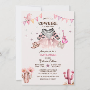 Invitation Notre petite fille Baby shower occidental