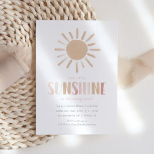 Invitation Notre Petite Fille Sunshine fête d'anniversaire