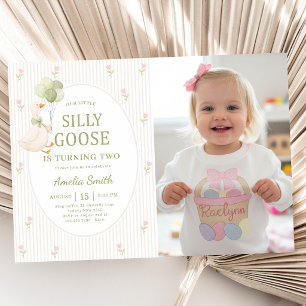 Invitation Notre petite oie sotte qui fête ses deux ans Photo