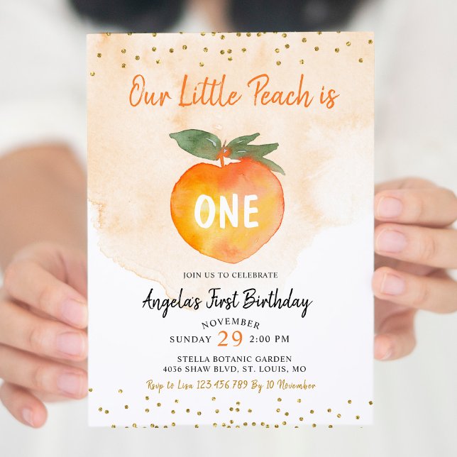 Invitation Notre Petite pêche tourne un Anniversaire (Créateur téléchargé)