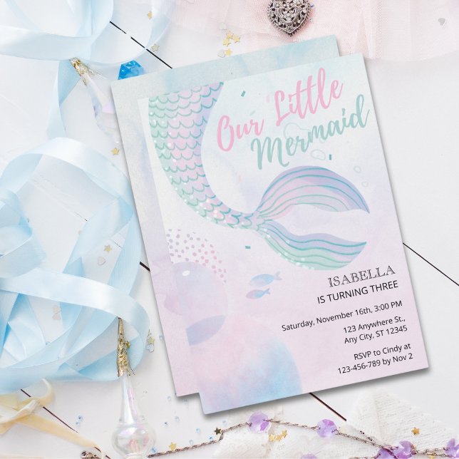 Invitation Notre Petite Sirène Magique fête d'anniversaire (Créateur téléchargé)