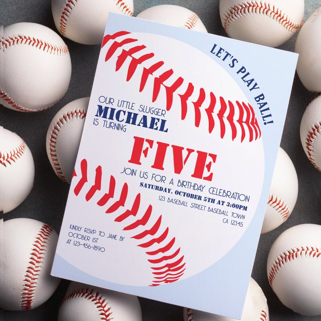 Invitation Notre Petite Slugger Baseball Anniversaire (Créateur téléchargé)