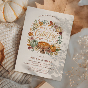 Invitation Notre petite tarte mignonne bébé Shower d'automne