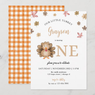 Invitation Notre petite Turquie tombent Thanksgiving 1er anni