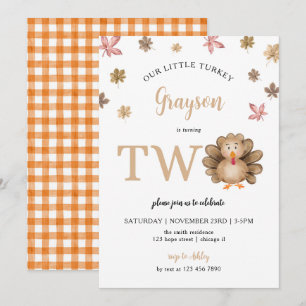 Invitation Notre petite Turquie tombent Thanksgiving 2e anniv