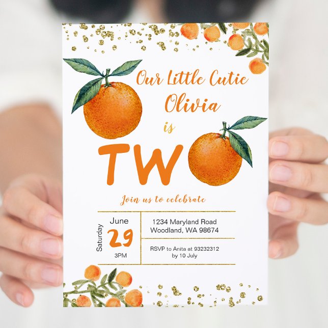 Invitation Notre petite ville est deux ans (Créateur téléchargé)