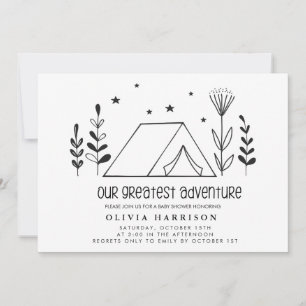 Invitation Notre plus grand Baby shower d'aventure