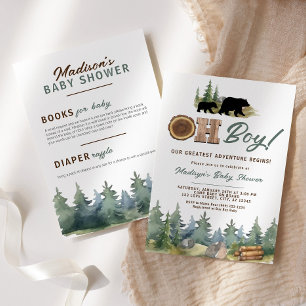 Invitation Notre plus grand Baby shower d'ours de maman