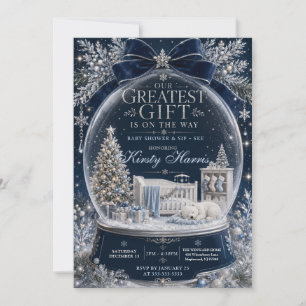 Invitation Notre Plus Grand Cadeau Est En Route Baby Shower d