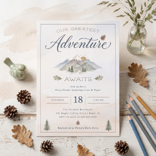 Invitation Notre plus grande aventure attend Baby Shower