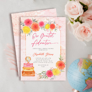 Invitation Notre plus grande aventure Zinnia Bright Floral Br