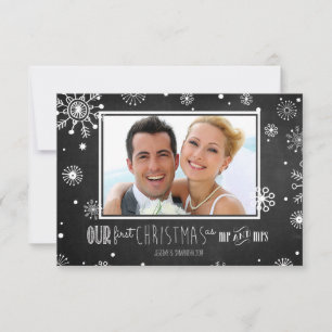 Invitation Notre premier Noël en tant que M. et Mme Snowflake