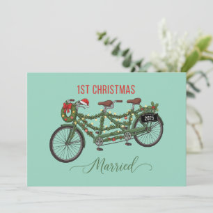 Invitation Notre premier Noël Marié 2025   Cute Tandem