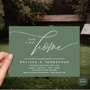 Invitation Notre Première Maison, Cosy Jovely Fête de Réchauf