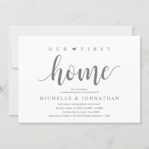 Invitation Notre première maison, fête du réchauffement clima