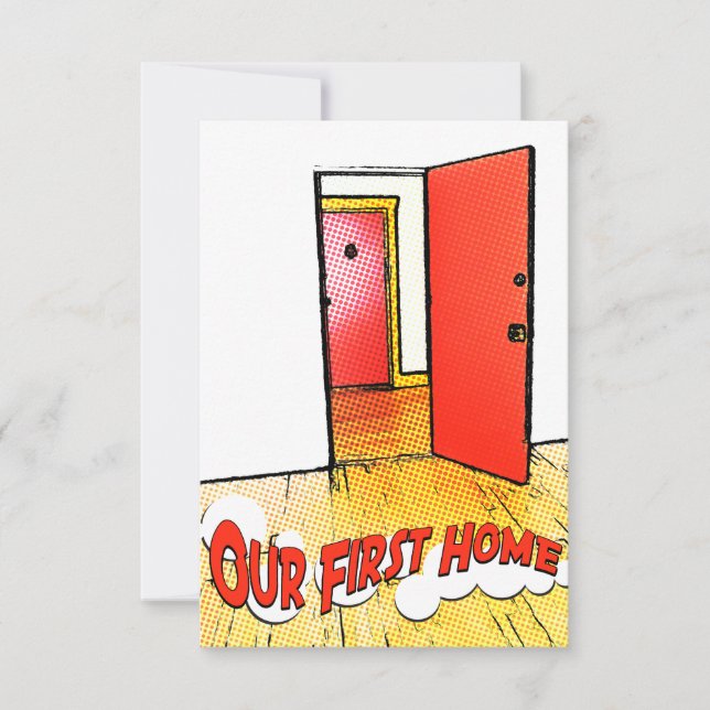 Invitation notre première porte comique à domicile (Devant)