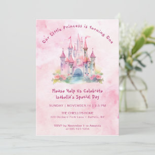 Invitation Notre Princesse de Château fête son anniversaire