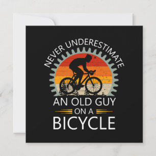 Invitation N'oubliez jamais un vieux sur un vélo
