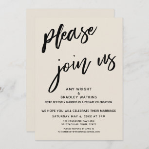 Invitation N'Oubliez Pas S'Il Vous Plaît Rejoignez-Nous Après