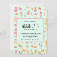 Nourriture mignonne Animaux Motifs Anniversaire
