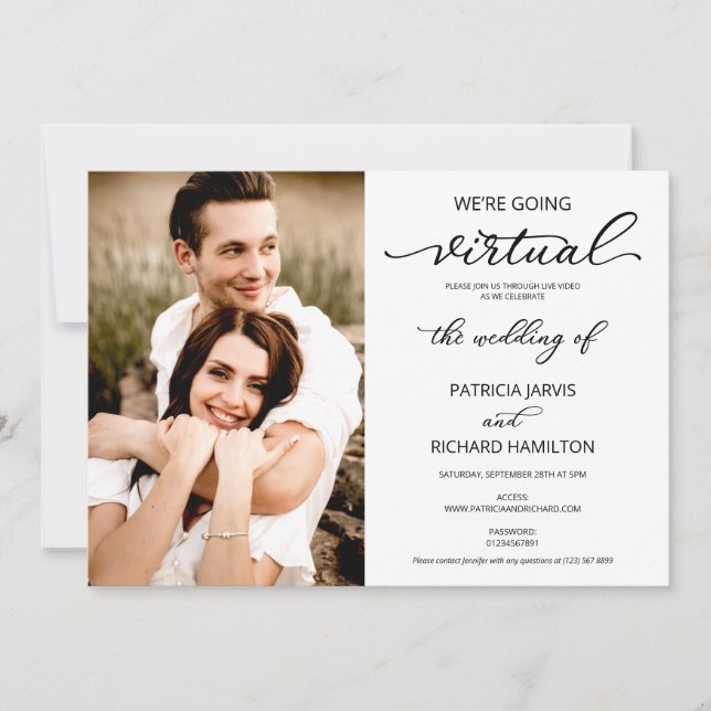 Invitation Nous allons au mariage social virtuel photo invita (Devant)