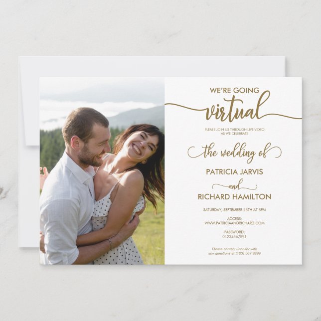 Invitation Nous allons devenir un Mariage virtuel de désorgan (Devant)