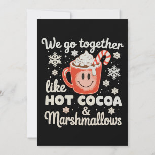 Invitation Nous allons ensemble comme des guimauves de cacao 