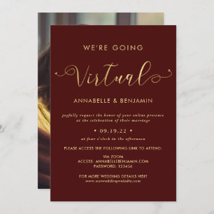 Invitation Nous allons faire une photo virtuelle de Mariage d