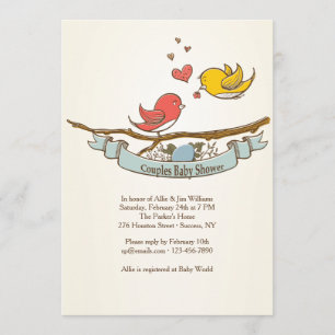 Invitation Nous attendons l'invitation Baby shower des couple