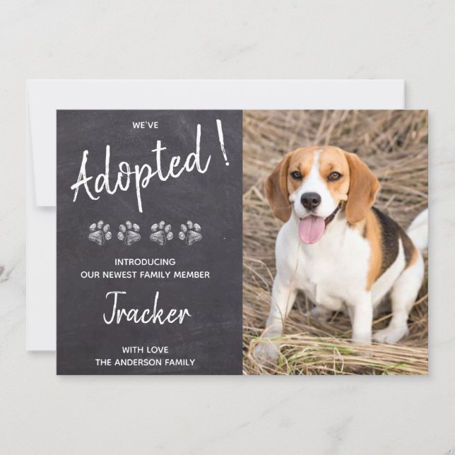 Invitation Nous avons adopté la nouvelle Pawty Chien Chien An (Devant)