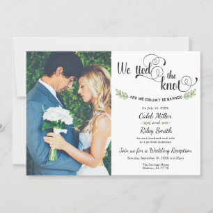 Invitation Nous avons attaché le noeud Mariage Réception