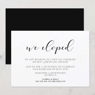 Invitation Nous avons choisi Elegant Design Elopement faire-p