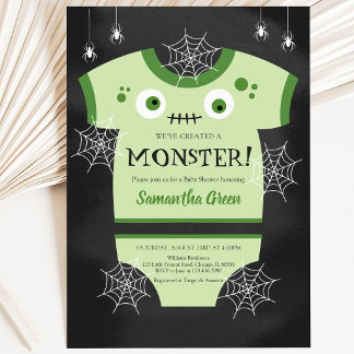 Invitation Nous avons créé une douche de bébé monstre