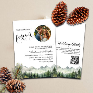 Invitation Nous avons décidé de Forever QR Code et Photo Mari