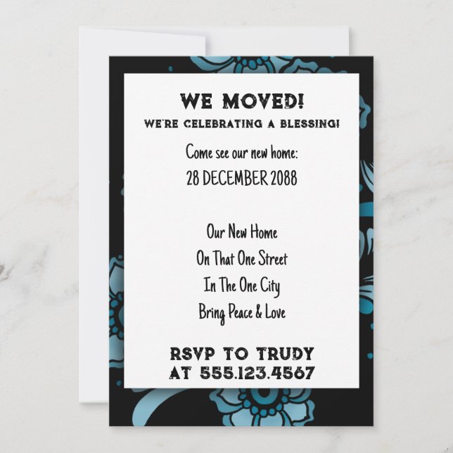 Invitation Nous avons déménagé à la maison Bénédiction d'une  (Devant)