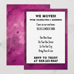 Invitation Nous avons déménagé à la maison Bénédiction d'une 