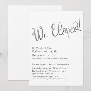 Invitation Nous Avons Échappé ! Célébration du Mariage du Sil