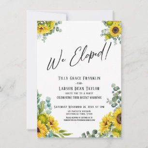 Invitation Nous Avons Échappé ! Réception de tournesol Eucaly