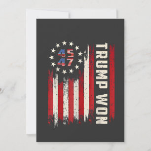 Invitation Nous avons gagné INAUGURATION DE TRUMP Drapeau amé