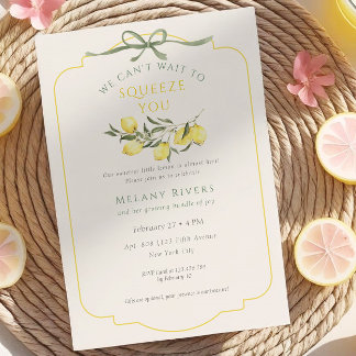 Invitation Nous avons hâte de vous presser Bébé Shower Neutre