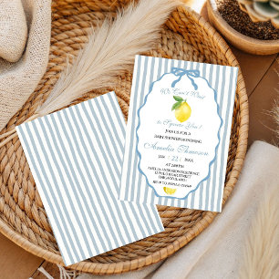 Invitation Nous avons hâte de vous presser Citron Citrus Bébé