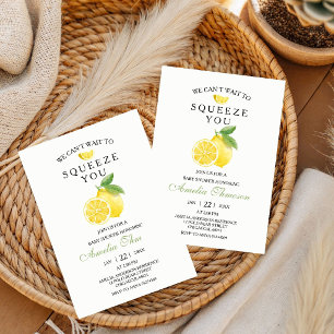 Invitation Nous avons hâte de vous presser Citron Citrus Bébé