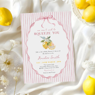 Invitation Nous avons hâte de Vous Presser Citron Fête de Béb