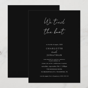 Invitation Nous avons lié le Mariage d'Elopement manuscrit Kn