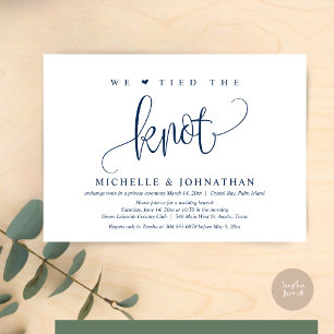 Invitation Nous avons noué le nœud, Célébration de mariage en