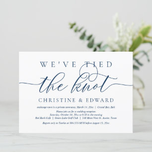 Invitation Nous avons noué le nœud, Mariage en fuite, Marine